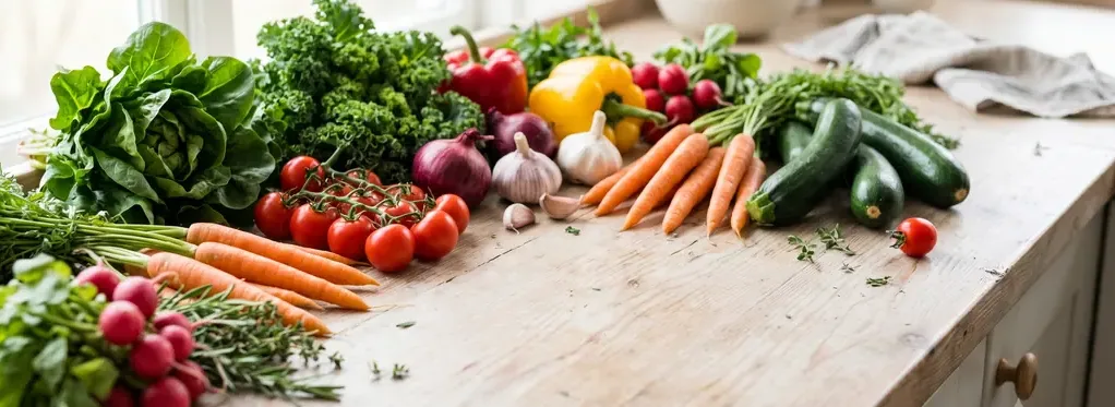 Fresh ingredients ready for a Listto shopping plan